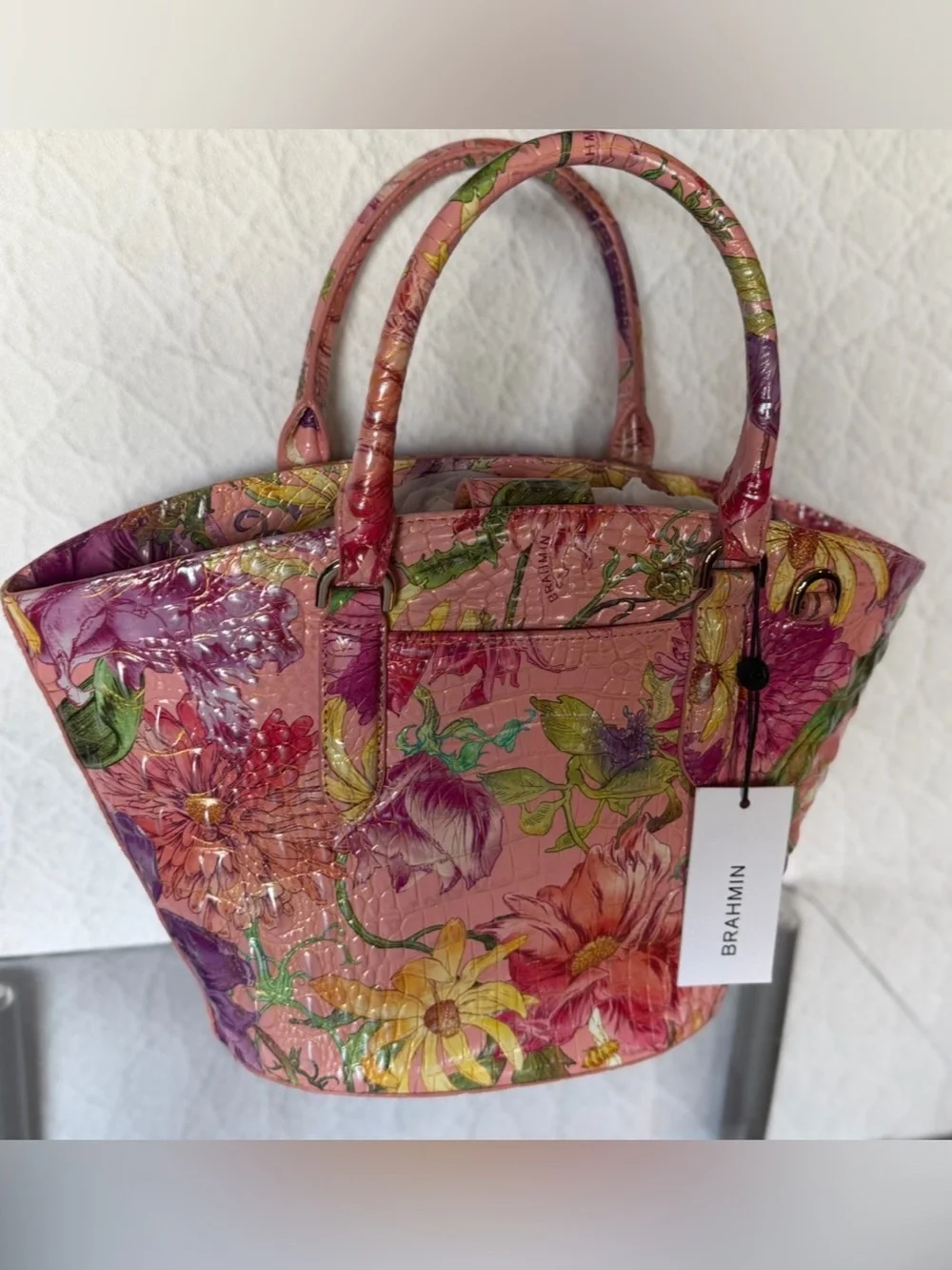 Gorgeous Brahmin Jenny perennial Shoulder Bag NWT flowers Botanical FLoral FIRM